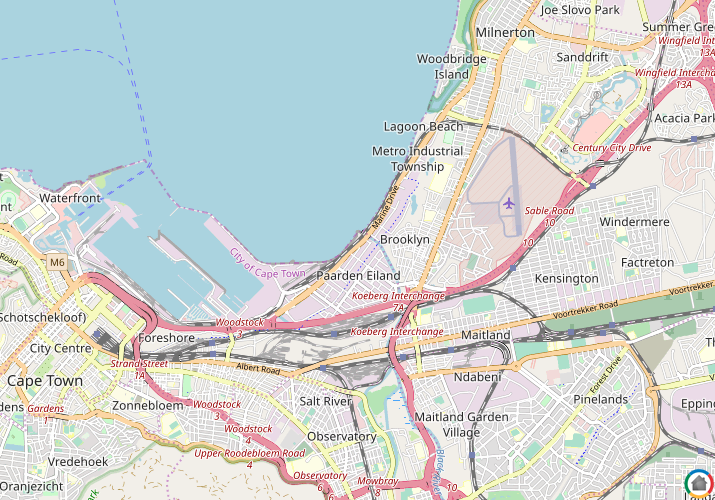 Map location of Paarden Eiland